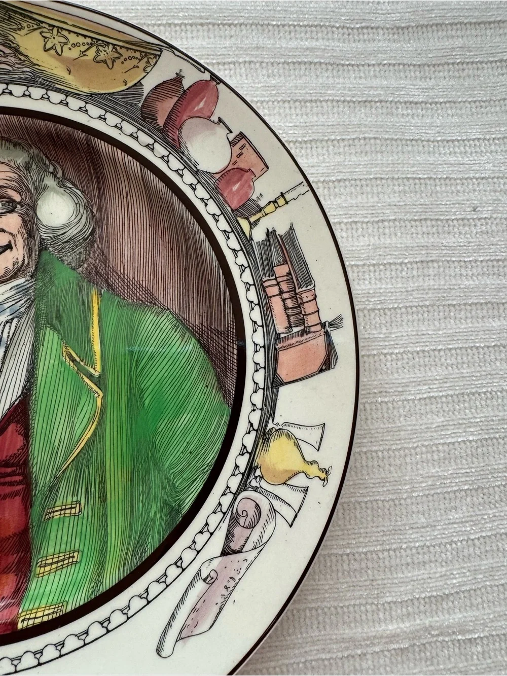Royal Doulton Plate 'The Squire' – Green & Red Accented Portrait